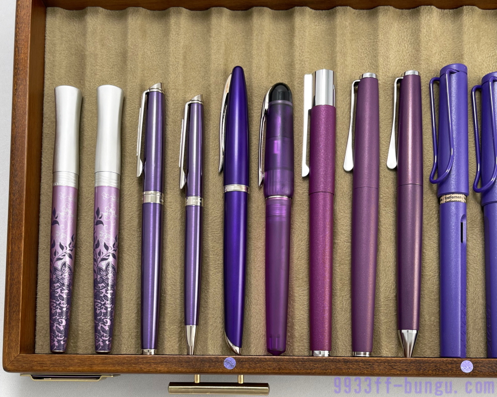 万年筆・ボールペンなど、紫色の高級筆記具コレクション260点以上一挙公開！〜エクセルで管理するよ〜