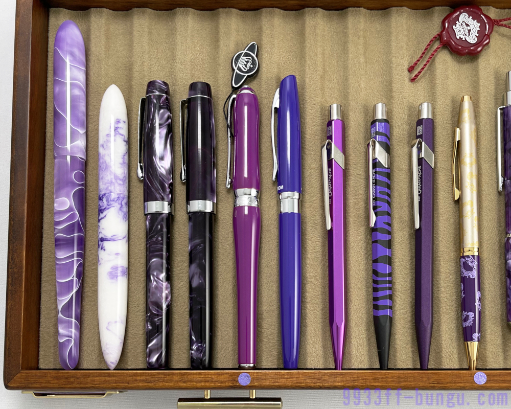 万年筆・ボールペンなど、紫色の高級筆記具コレクション260点以上一挙 