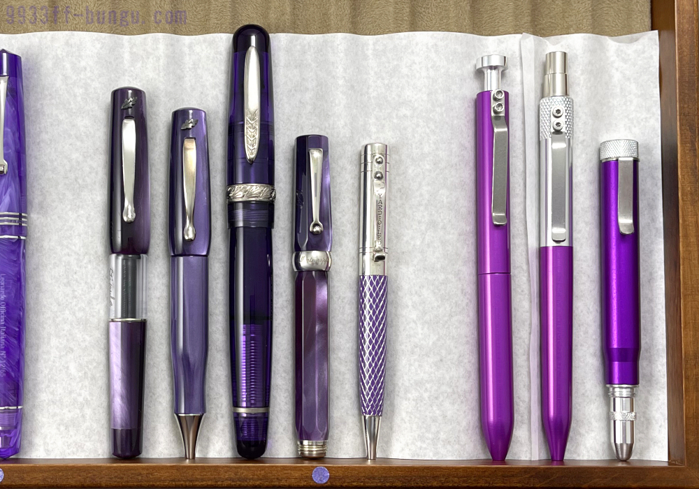2021年版】紫色の高級筆記具コレクション310点以上+おまけ22点、一挙公開！万年筆・ボールペンなど